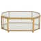 Home Details Large Gold Vintage Mirrored Bottom Octagonal Glass Keepsake Box